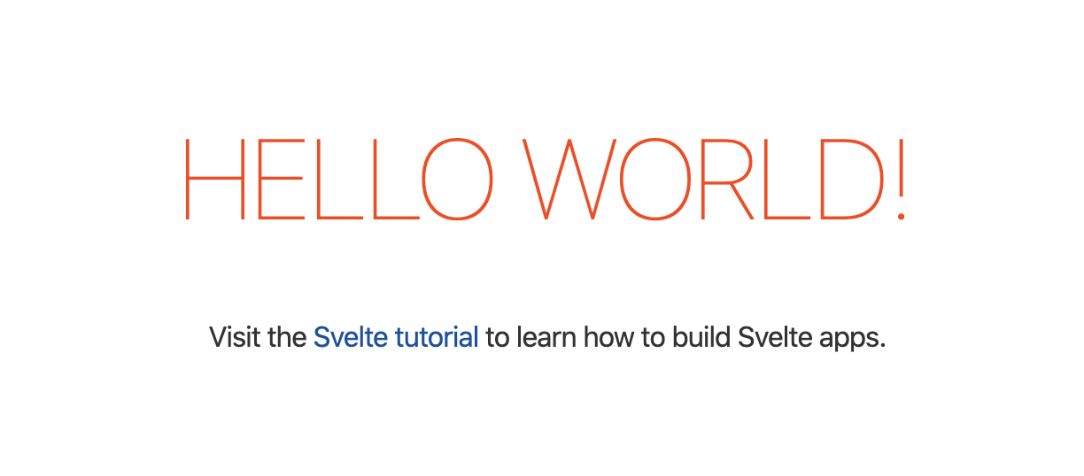 The Svelte Hello World! example